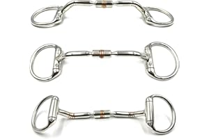 ON TIME TRADER ENGLAND Pony Eggbutt Snaffle Horse Bit with Copper Roller and Inlay (5")