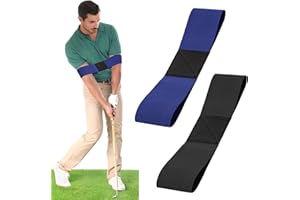 Youkly 2 Pack Golf Swing Training Aids, Golf Swing Trainer Posture Correction for Strength Grip, Golf Training Aid Practice Belt for Men Women Beginners Indoors Outdoors(Black,Blue)