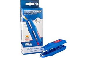WEICON Ściągacz Multi-Stripper Nr 400 | Do zdejmowania izolacji z kabli i przewodów | niebieski/czerwony | 155mm