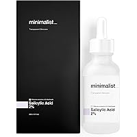 Minimalist Salicylic Acid 2% Fights Breakout & Blackheads. Reduces Open Pores & Excess Oil - BHA Facial Exfoliating Serum for Acne Prone or Oily Skin, 30ml