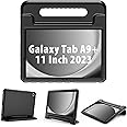 ProCase Kids Case for Galaxy Tab A9 Plus/A9+ 11 Inch 2023 SM-X210/X215/X216/X218, Shockproof Lightweight Kids Friendly Case with Convertible Handle Stand for Girls Boys Children Toddler Baby -Black