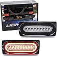 iJDMTOY Smoked Lens Dynamic Sequential Blink Laser Style Full LED Turn Signal Light Tail Lamps Compatible With 1999-18 Mercedes W463 G-Class G500 G550 G55 G63 AMG (2019 G Design)