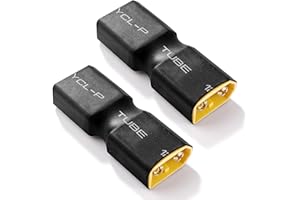 Lyeteung 2 Piezas Conectores XT60, XT60 Macho a Macho Adaptador, para Batería RC Lipo