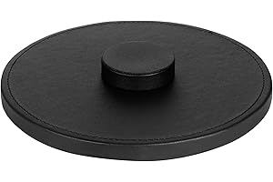 StilGut HomePod Stand, supporto da tavolo o terra in ecopelle, nero