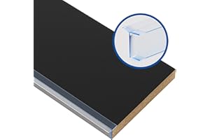 Prima Renovierungs-Systeme Kitchen Skirting Board with Sealing Profile, Kitchen Plinth 19 mm, Choice of Colours and Sizes (1000 x 150 mm, Black)