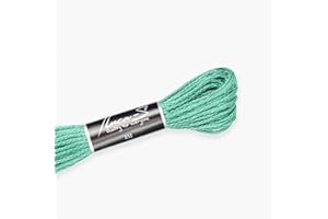 12 Pack of Premium Embroidery Thread Luca-S, 100% Giza Cotton, Oeko TEX Certified Stranded Cotton - 216 / DMC 992 / Anchor 1072