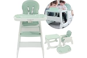 Daliya® Multihok Baby & Kinder Hochstuhl Multifunktion - Mal und Spieltisch mit Stauraum - Esstisch mit extra Tablet Kinderstuhl Kindertisch Babystuhl Kinderhochstuhl (Türkis)