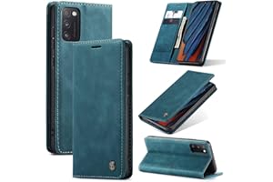 WJXEXRS Handyhülle für Samsung Galaxy A41 Hülle, Premium Klapphülle Leder Schutzhülle Klappbar mit Kartenfach Ständer Magnet Handytasche Standfunktion Flip Case Lederhülle Samsung Galaxy A41-Blaugrün