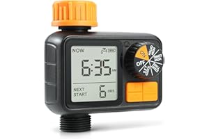 Kazeila Programmateur Arrosage Automatique,Minuteur Arrosage,Retard De Pluie,IPX5 Étanche,Programmateur d'arrosage pour Jardin, Pelouse