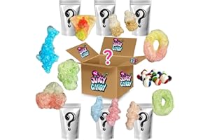 JUICY CANDY Freeze Dried Candy Box | Gefriergetrocknete Süßigkeiten Box | Gefriergetrocknete Süßigkeiten (6 Tüten)