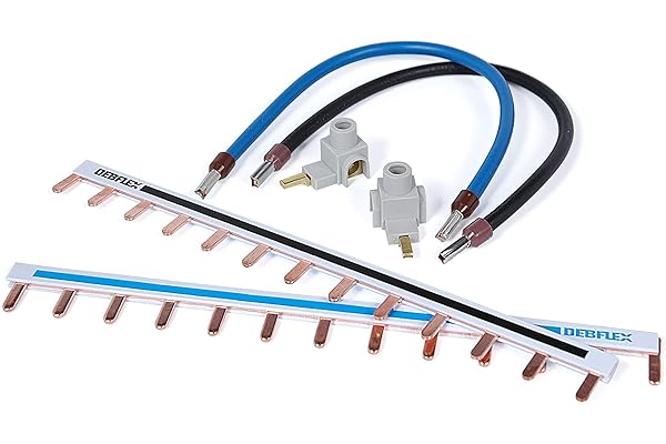 Tableau Electrique - Coffret Electrique - Disjoncteur - Bornier Electrique - Embout de cablage - Borne de Connexion électrique - Kit De Câblage 1 Rangée - Debflex - 707746