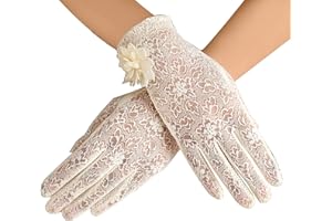 RDWESZOD Lady Lace Flower gloves élégant court gants en dentelle pour la fête d'opéra de mariage