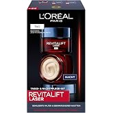 L'Or&eacute;al Paris Triple Effect Anti-Aging and Night Care Set - with Pro-Retinol, Hyaluronic Acid and Vitamin C, Revitalift Laser