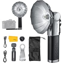 Godox Lux Elf Flash Retro Con Batteria Integrata E Ricarica USB-C – Compatibile Canon, Sony, Leica, Fuji, Panasonic, Regolazione 1/16-1/1