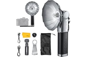 GODOX Lux Master Retro Camera Flash, HSS TTL Flash with Touchscreen Control, S1/S2 Optical Control, Built-in Battery, Type-C Charging, Compatible with Canon Nikon Sony Olympus Panasonic Fuji Camera
