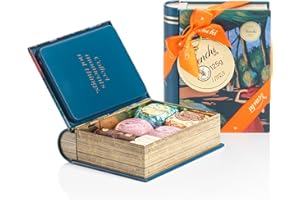 Venchi - Mini Libro en Lata Roma con 8 Bombones Surtidos, Chocoviar, Bacio Di Dama, Cremino 1878, Mini Lingot, 112 g, Sin Gluten, Sin Colorantes ni Conservantes, Idea Regalo