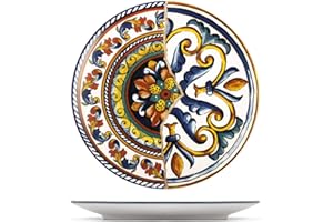 H&H 838583 Positano zestaw 6 talerzy obiadowych, kamionka, 26 cm, kamień, niebieski