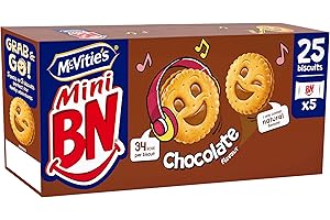 McVitie's Mini BN Chocolate Flavour Sandwich Biscuit Snack Bags, 5 x 35 g Bags (1 Pack of 5 Minibags)