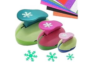 RUNFAR SHOP Stanzer Schneeflocken 3 Stück Motivstanzer Papierstanzer Motivlocher Stanzer Set Ausstanzer 9mm 16mm 25mm für Papier DIY Scrapbook Fotoalbum Handwerk zum Basteln