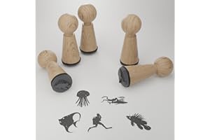 13GRAMM Set di timbri per gli amanti subacquei – Idea regalo creativa con motivi magici, pesci, barriere coralline, animali marini – Ideale per scrapbooking e decorazione