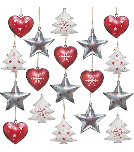 COM-FOUR® 6x metalen hangers voor de kerstboom - kerstboomversieringen van metaal - kerstversieringen met sneeuwpop en kerstman (6 stuks - Kerstman Sneeuwpop - groot COM-FOUR® 6x metalen hangers voor de kerstboom - kerstboomversieringen van metaal - kerstversieringen met sneeuwpop en kerstman (6 stuks - Kerstman Sneeuwpop - groot