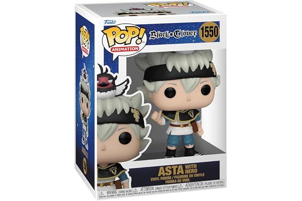 Funko POP! Animation: Black Clover - Asta Med Nero - Samlarobjekt Vinylfigur - Presentidé - Officiell Merchandise - Leksaker för Barn & Vuxna - Anime Fans - Modellfigur för Samlare och Display
