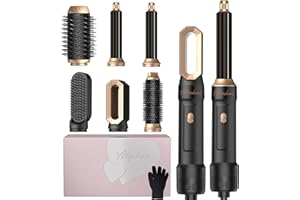 ‎ATOPSKINS Pro Hairstyler Haarstyler Airstyler 6 in 1 Hairstyler set,Atopskins Ionen Föhnbürste mit 30mm Warmluft-Lockenstab | 1000W Haartrockner Föhn für Volumen, Trocknen, Glätten & Locken