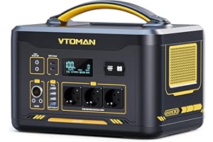 VTOMAN Jump 2200 Estación de Energía Portátil - 2200W/1548Wh Generador Solar LiFePO4 Batería, 3 Salidas CC Ajustar de 12V/10A, Capacidad Ampliable a 3096Wh para Acampadas y Emergencias