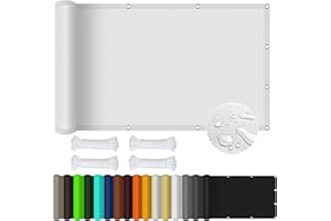 GOUBO Toldo Vela de Sombra Rectangular 1 x 4 m Impermeable Vela de Sombra Protección Rayos UV para Exteriores, Pergola, Jardín,Terrazas, Blanco