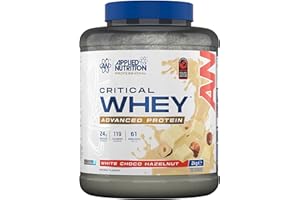Applied Nutrition Critical Whey Protein Powder – 24g Protein per Serving, High Protein Powder, Protein Shake with BCAAs & Glutamine Packaging May Vary (2Kg - 61 Servings) (White Choco Hazelnut)