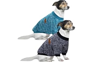 HuaLiSiJi 4XL Dog Jumper Large Fleece Dog Sweatshirt & Hoodie Soft & Cozy Vibrant Colors, Easy On/Off (Blue+Navy Blue, 4XL)