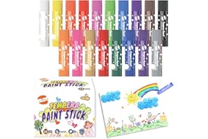 BLOT Tempere Solide Stick 18 Colori Set Tempere Colori Non Tossici Lavabili per Carta Vetro Cartone Vasi Bambini