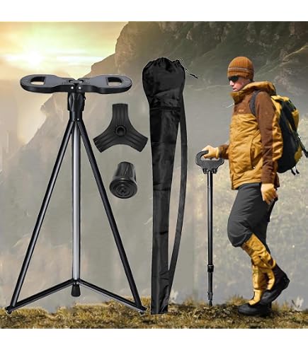 Chaise Portable STEP2GOLD Ta-Da Série 1 Et Bâtons De Trekking - Noir, Occasion Avec Boîte