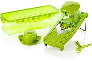 Genius Speed Slicer Medium | 6 części | krajalnica do owoców i warzyw | NOWOŚĆ …, stal nierdzewna, zielona