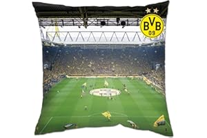 Borussia Dortmund, BVB poduszka Południowa trybuna, wielokolorowa, 40 x 40 cm, 1 sztuka (1 opakowanie)