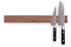 TALLO Bande De Fixation Murale Aimantée En Bois Massif Pour Couteaux De Cuisine | Porte-Couteaux Solide Avec Puissants Aimants En Néodyme | Toutes Les Tailles Et Couleurs