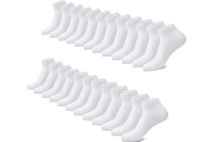 FALARY Sneaker Socken Herren & Damen bio Baumwolle 12 Paar Sneakersocken Kurze Socken Sportsocken Halbsocken Socks Unisex Schwarz Weiß Grau