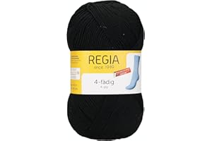 Regia Schachenmayr 4-Fädig Uni, 100G schwarz Handstrickgarne