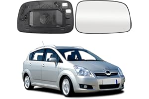 TIVEKEO Verre de Rétroviseur Remplacement pour Toyota Corolla Verso 2004-2009, Rétroviseur Extérieur Réglable Adapté, Lente di Retromarcia, Rétroviseur avec Fonction Chauffante (Droite)