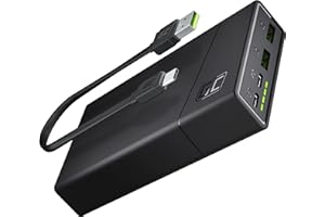 Green Cell GC PowerPlay20 Power Bank 20000mAh 18W PD USB-C Powerbank z Szybkim Ładowaniem do iPhone 15 14 13 12 11 X, Galaxy S23 S24 Ultra, iPad