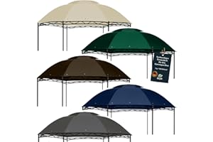 freigarten.de Modèle 2 Toit de rechange pour pavillon de jardin Ø 350 [cm] Matériau étanche : panama en PVC, souple, 370 g/m², ultra résistant, modèle 4 (beige)