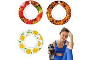 Movstriker 3 Pcs Flavour Pods Pack, Creative Fruit Scented Air Water Bottle Pods Flavouring Taste Pods BPA Free | 0 Calories | 0 Sugar Lemon Strawberry for Flavouring Water Bottle