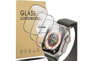 SUOMAN Diruite 4 Sztuki Ochraniacz Ekranu do Apple Watch Ultra 49mm,HD Szkło Hartowane Folia Ochronna do Apple Watch Ultra 49mm Smartwatch[Anti-scratch,Bez Bąbelków]