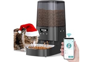 Invengo Comedero Automático para Gatos, Dispensador de 5L con Control por App, Wi-Fi 2,4/5G, Doble Alimentación, Porciones Programables, Anti-Atasco & Fresh-Lock, Cuenco de Acero Inoxidable, Fácil de
