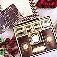 NutriSnackBox Diwali Hamper With Chocolate, Dry Fruits, Choco Raisins, Dryfruit Truffles, Metal Diya & Greeting Card | Gift Hamper For Employees, Family, Friends | Diwali Assorted Chocolate Dryfruit Brown Box
