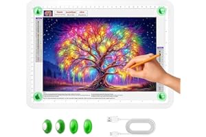 ZOCELIGHT 11000 Lux Super Bright Light Pad A4, Magnetic Light Box for Tracing,3 Color Temperatures and 6 Level Brightness Light Board,Ultra Light Table for Diamond Paintings,Drawing,Sketching,Tattoo(White)