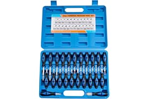 RUIZHI 23-TLG Terminal Removal Tool Kit - zum Entfernen von Fahrzeugkabelbaum Steckern, Universal KFZ Steckverbinder Entferner mit Handschuhen, Geeignet für Runde und Flache Klemmen