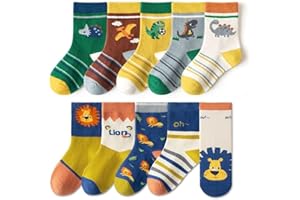 FedMois 10 paia Calzini Calze in Cotone Invernali Bambini Ragazzi