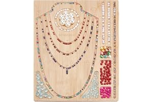 BENECREAT 30x38cm Wooden Bead Design Board Bead Making Supplies Beading Trays Mats for Bracelet Necklaces Jewelry Making DIY Design 1cm Thick