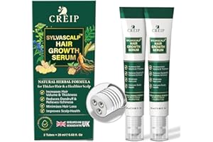 CREIP Scalpy Herbal Hair Growth Serum for Thicker Hair: 2 Pack (2 * 20ml) Niacinamide Ginseng Extract Lightweight Scalp Essence for All Hair Types Refreshing Botanical Formula